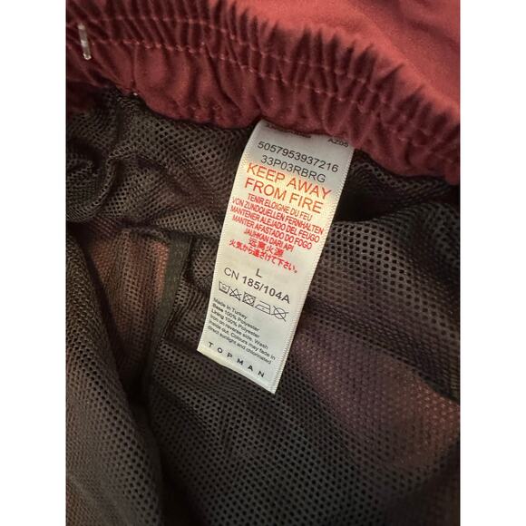 ASOS Topman swim shorts in maroon size Large - Picture 5 of 6